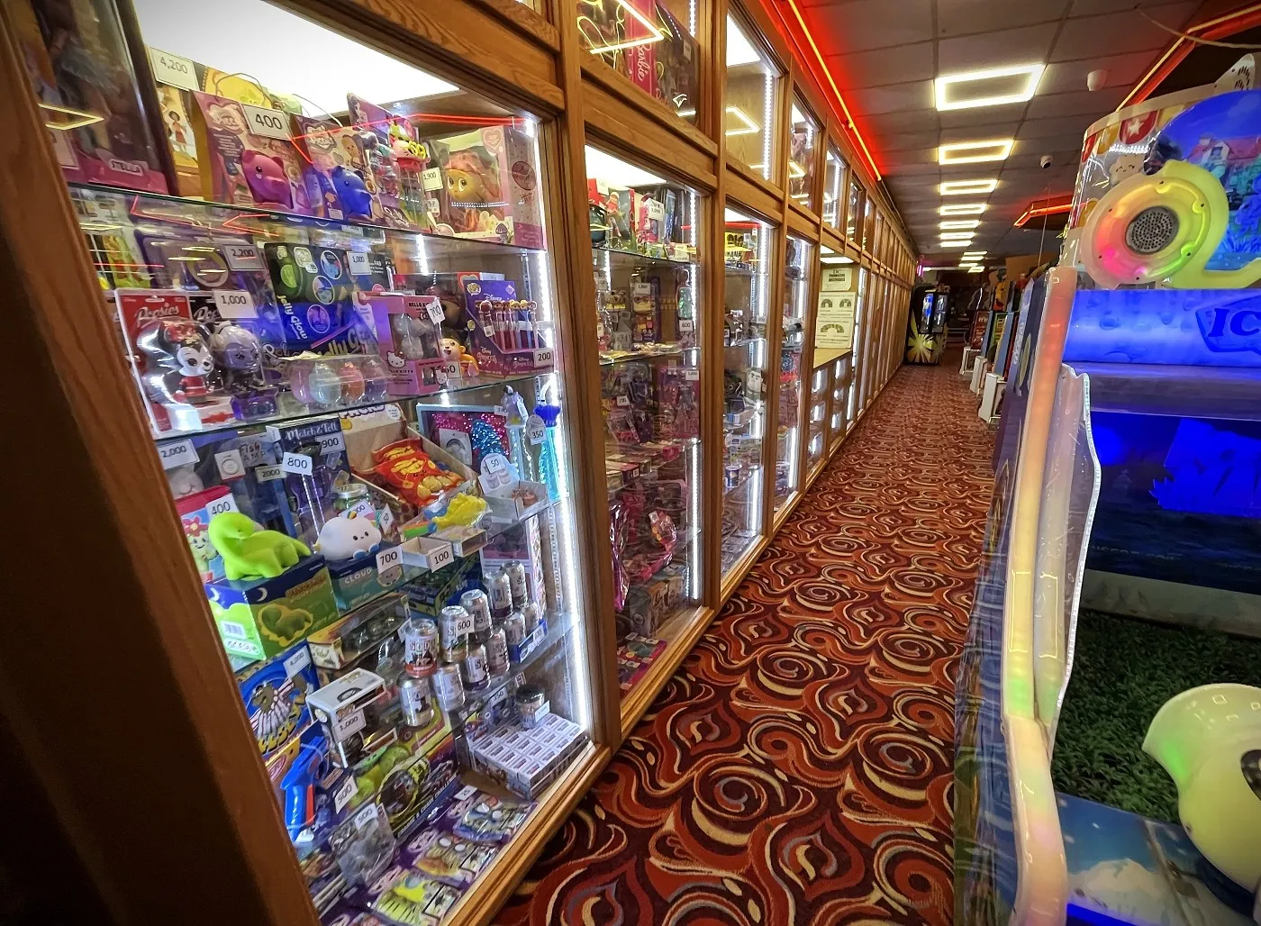 bells arcade prize shop selection