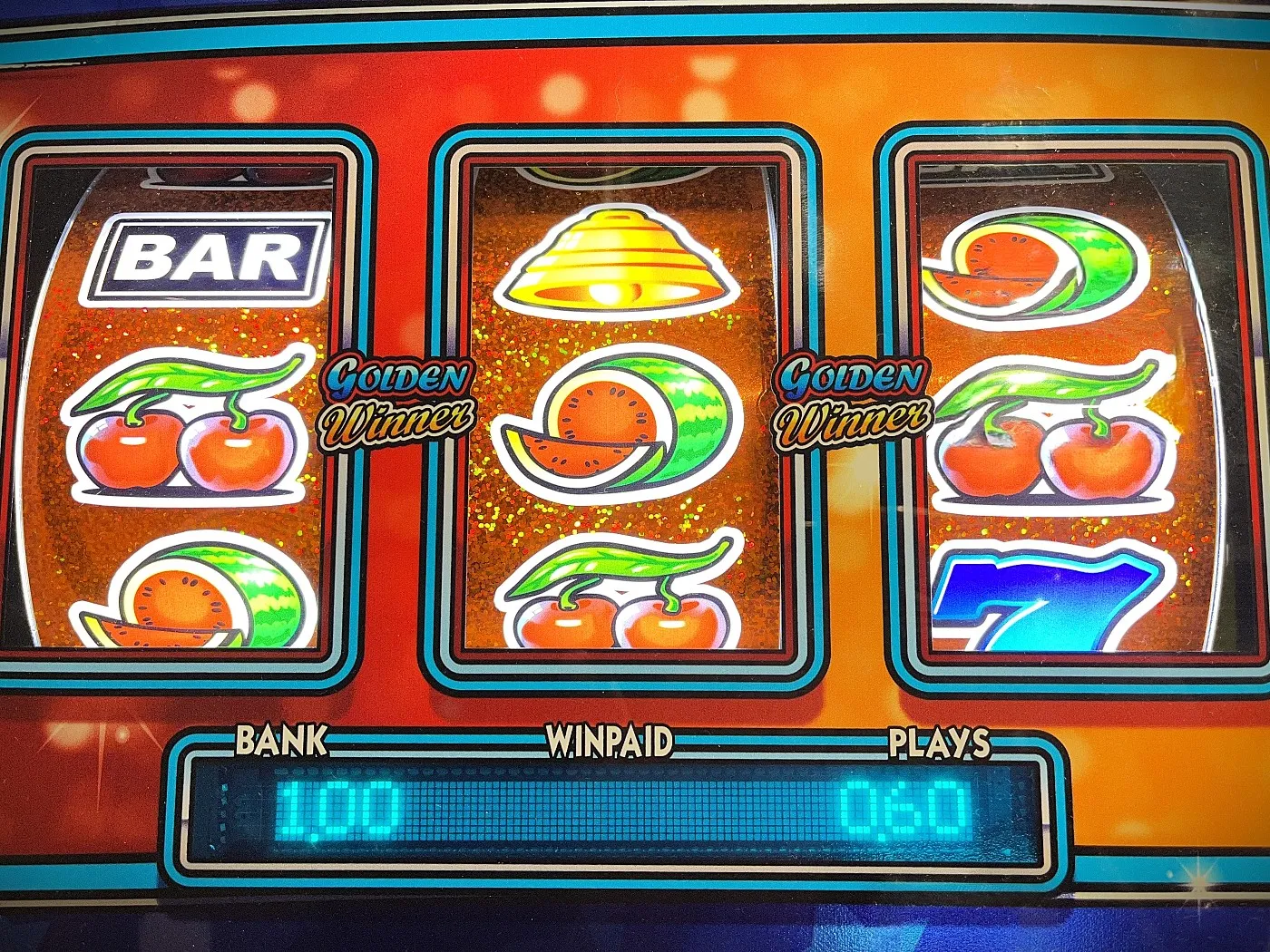 bell fruit golden winner fruit machine reels