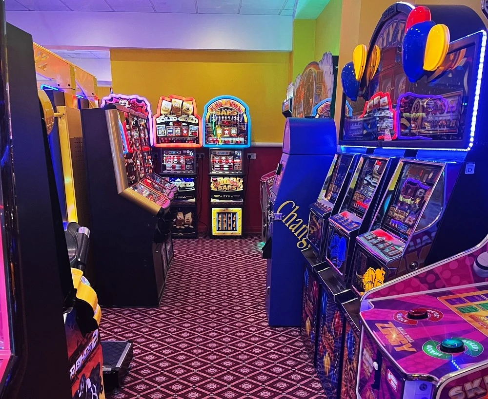 rows of british fruit machines
