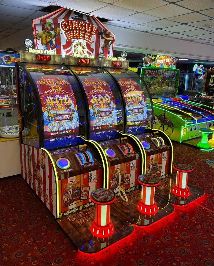 circus wheel spinner arcade game