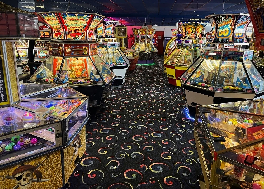 rows of classic coin pushers