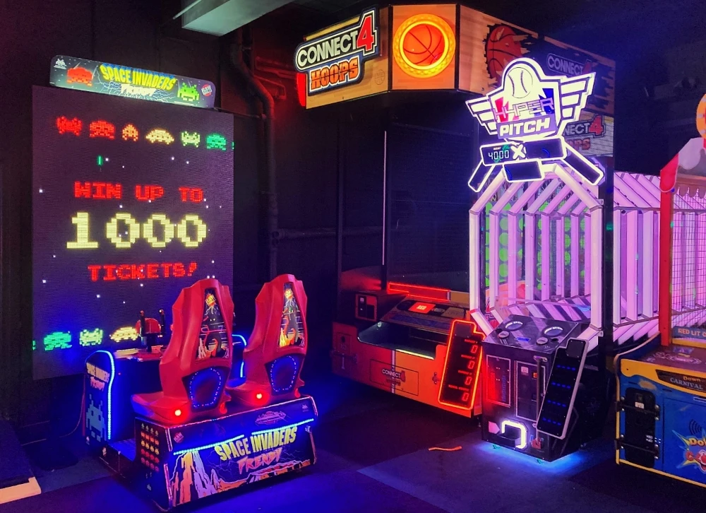 connect four hoops ticket arcade machine