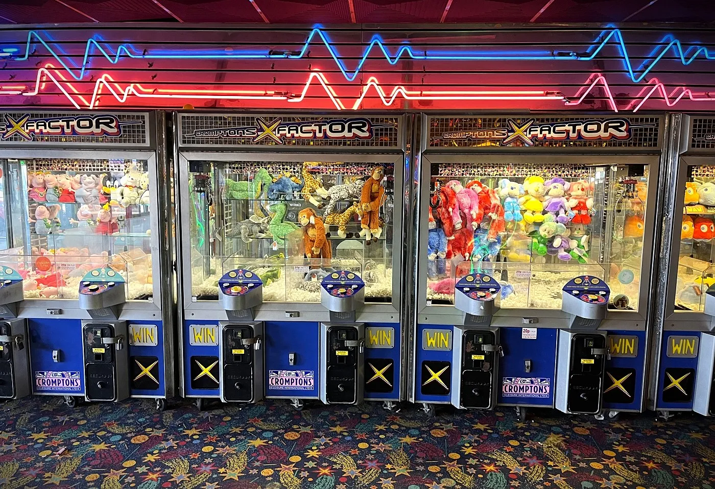 cromptons xfactor classic claw machines