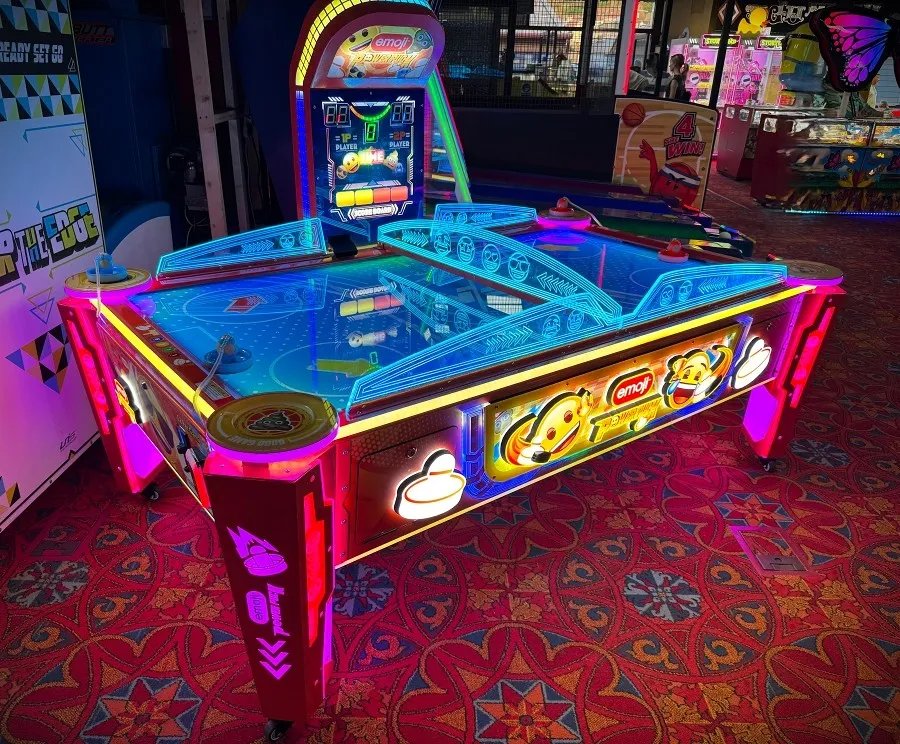 emoji power puck air hockey table