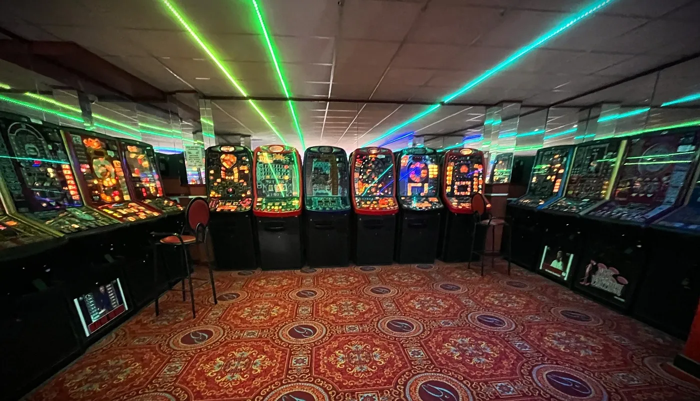 rows of classic british fruit machines
