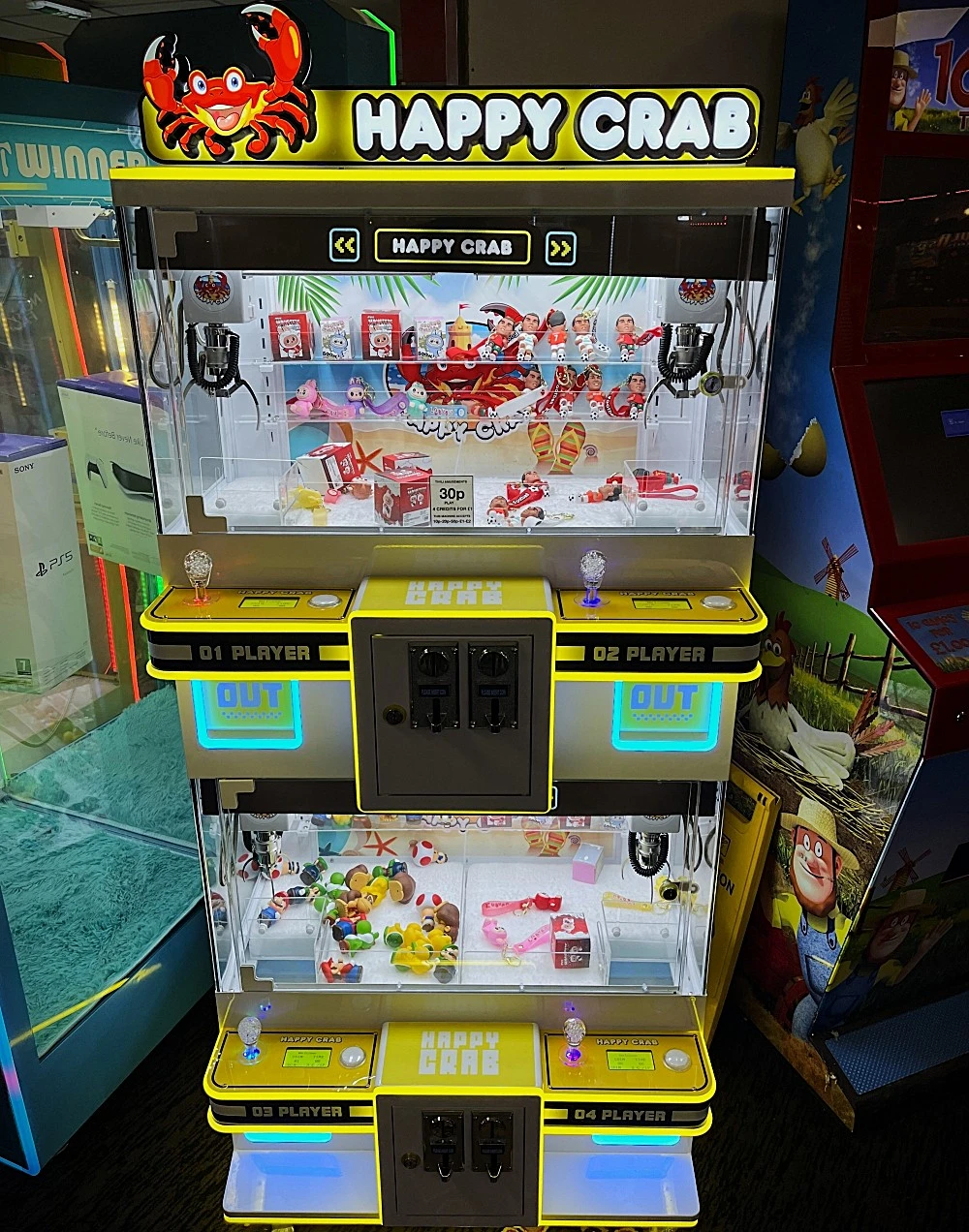 happy crab mini claw machines