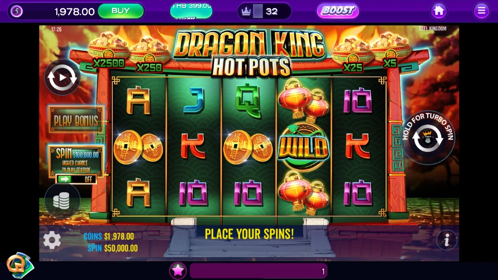 high 5 dragon king hotpots slot game