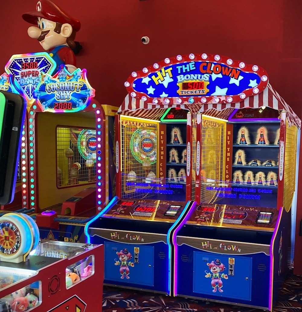 hit the clown fairground game