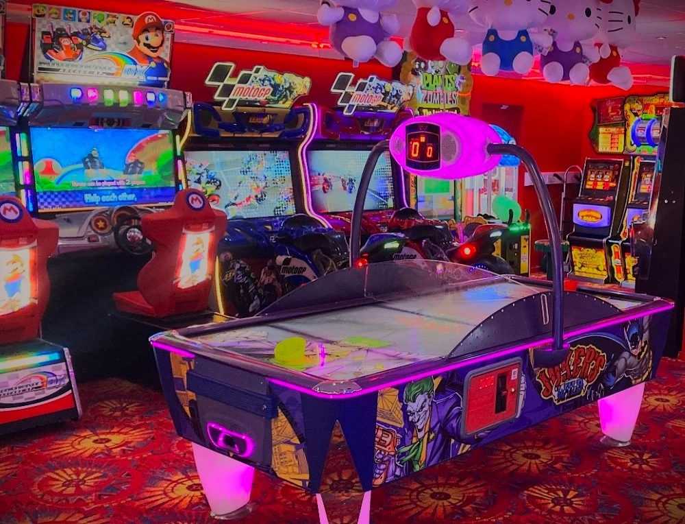 jokers wild air hockey table arcade game