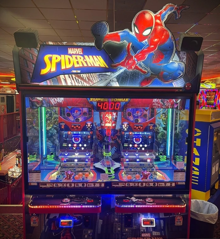 marvel spiderman coin pusher