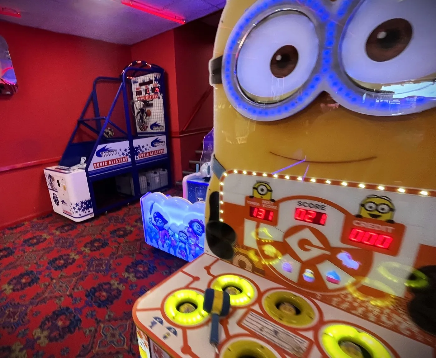 minions whack-a-mole arcade game