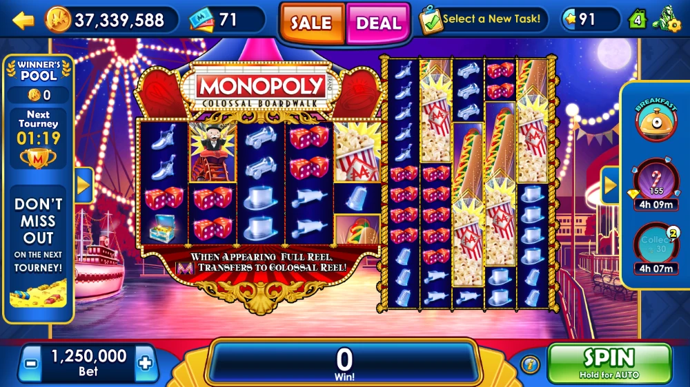 monopoly slots colossal boardwalk game