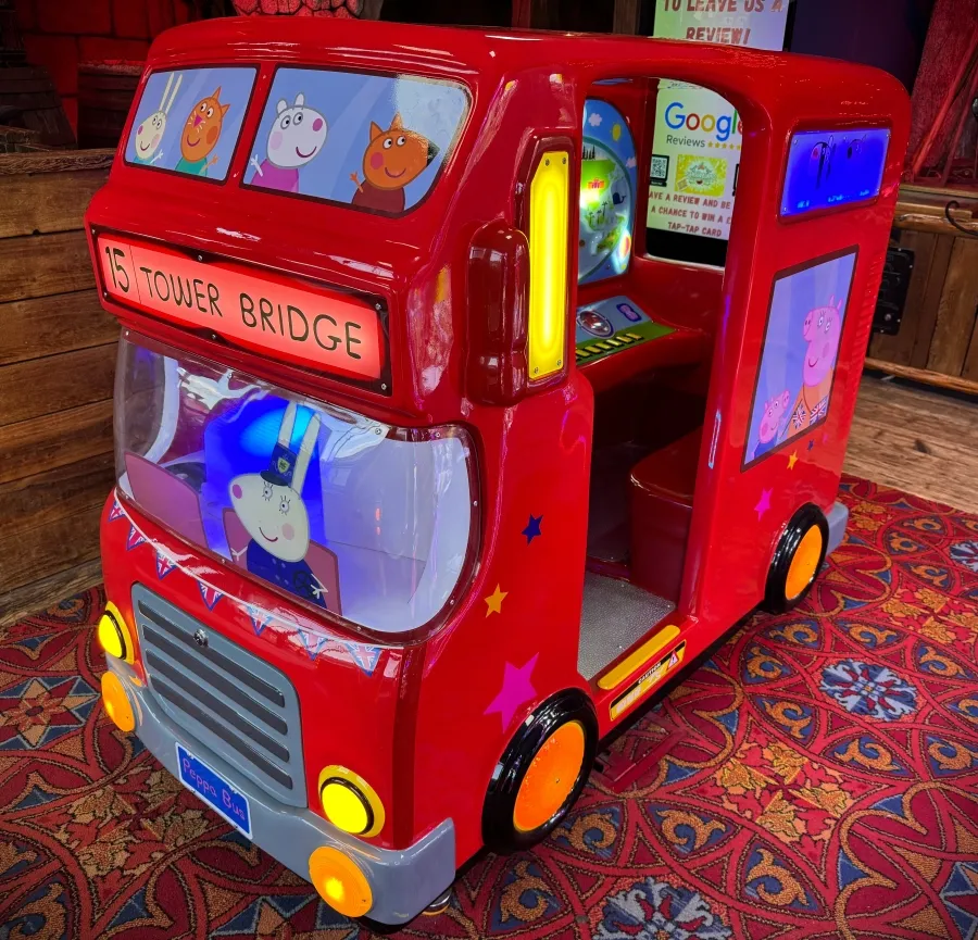 peppa pig red london bus kiddie ride