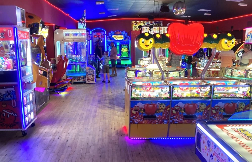 pier amusement arcade rear area