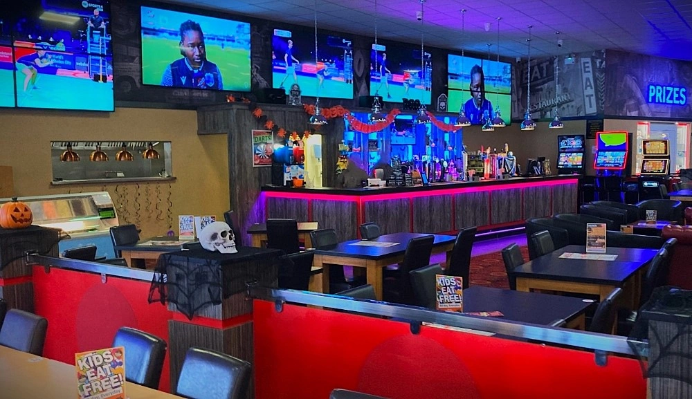 sports bar with casino slot machines