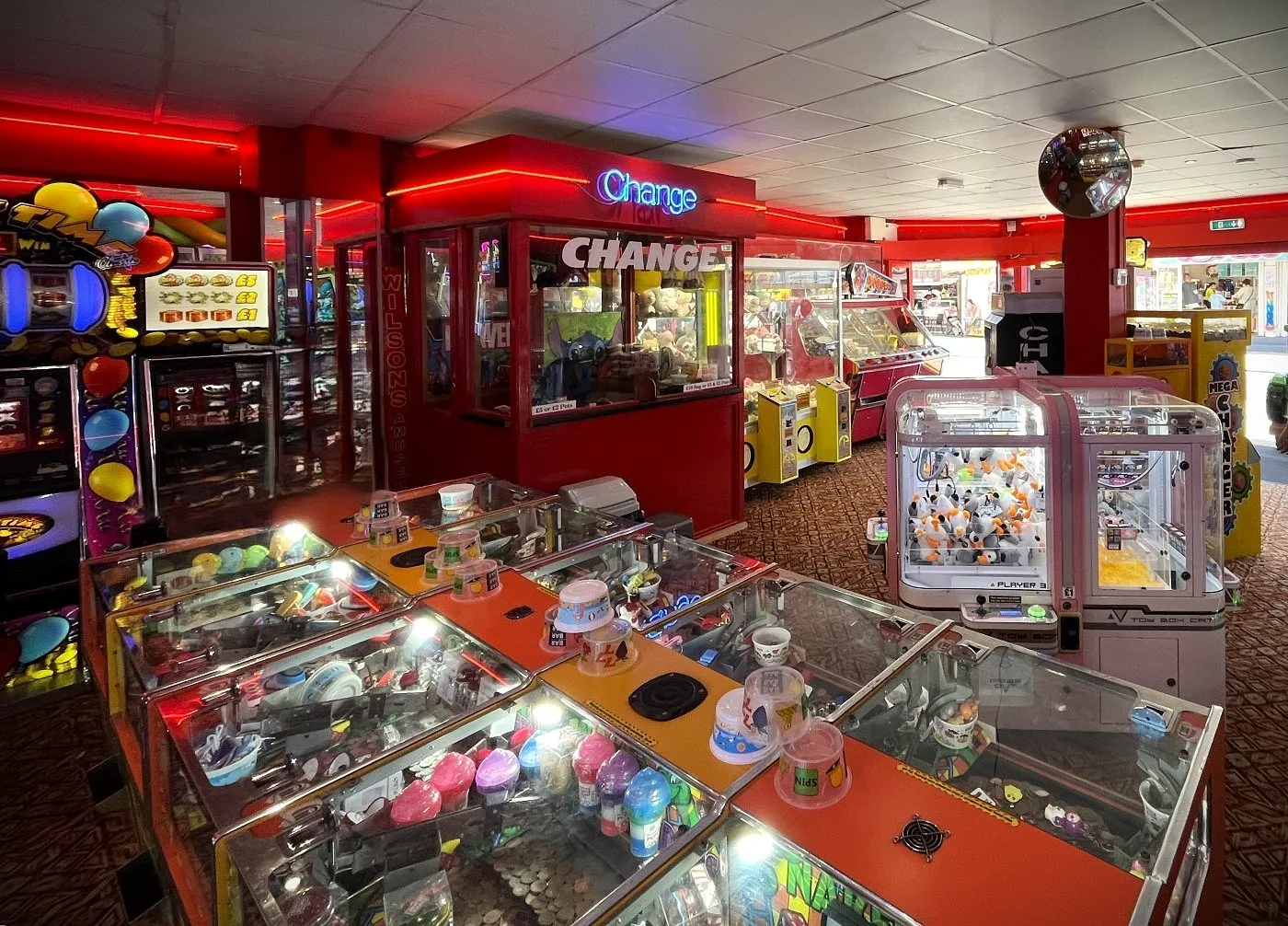 classic seaside change kiosk in Wilsons Arcade