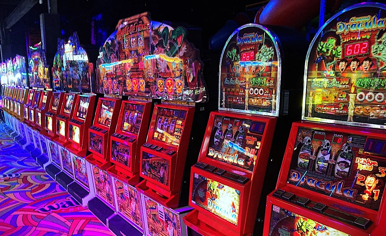 row of ticket slot machines