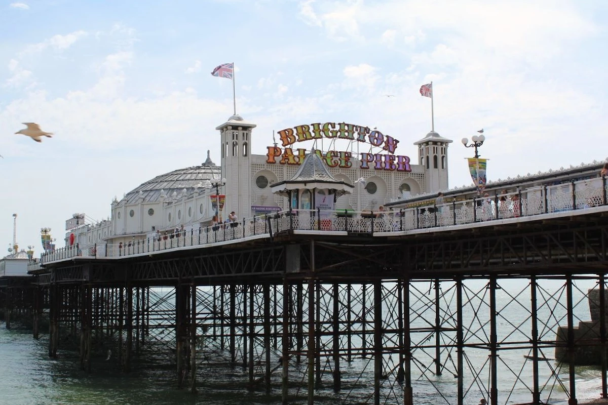 brighton palace pier from the beach