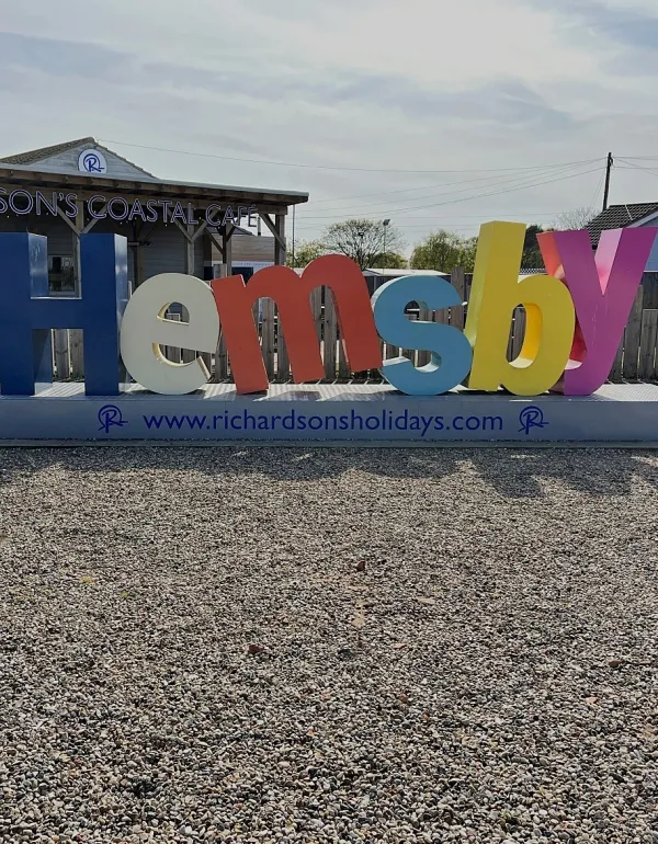 hemsby beach sign