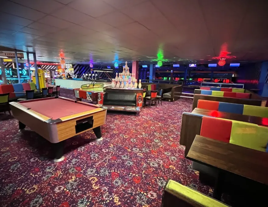 bridlington forum bowling alley and seating area