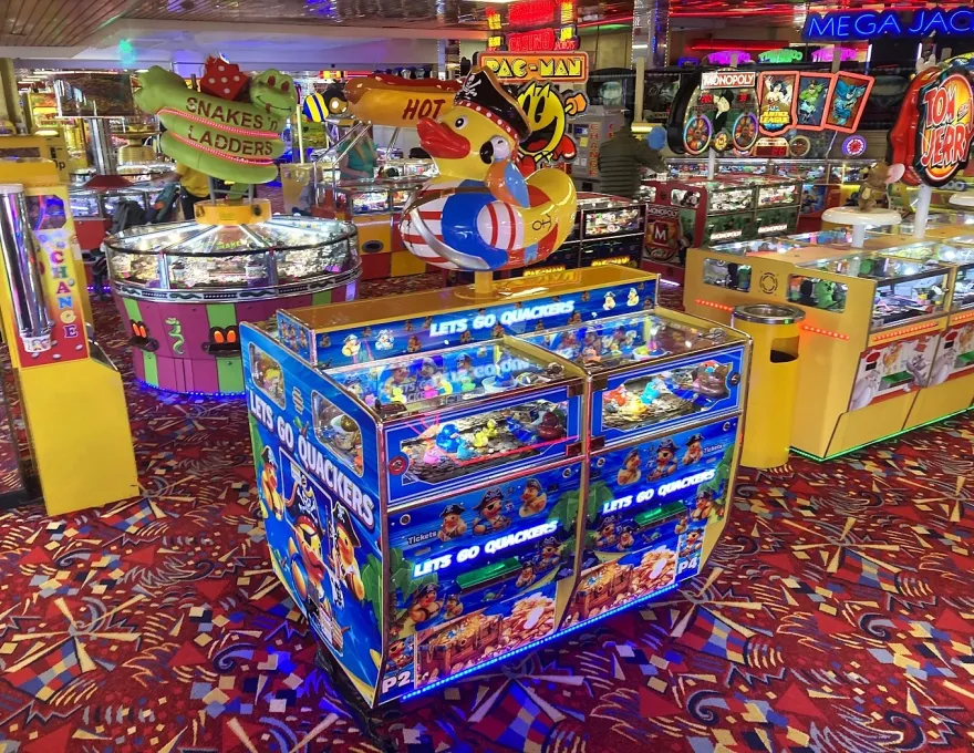 golden nugget arcade with coin pushers