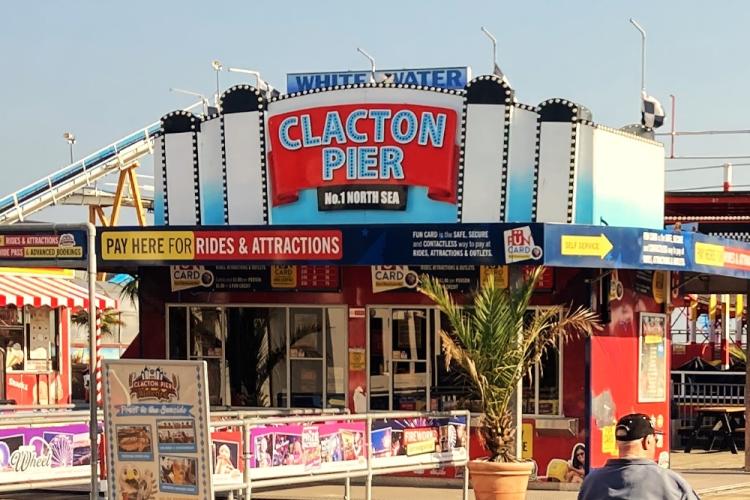 clacton pier arcade signage