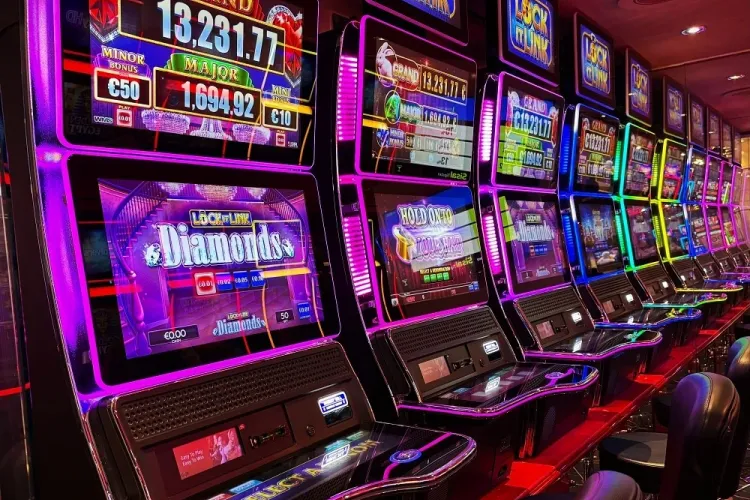 row of slot machines