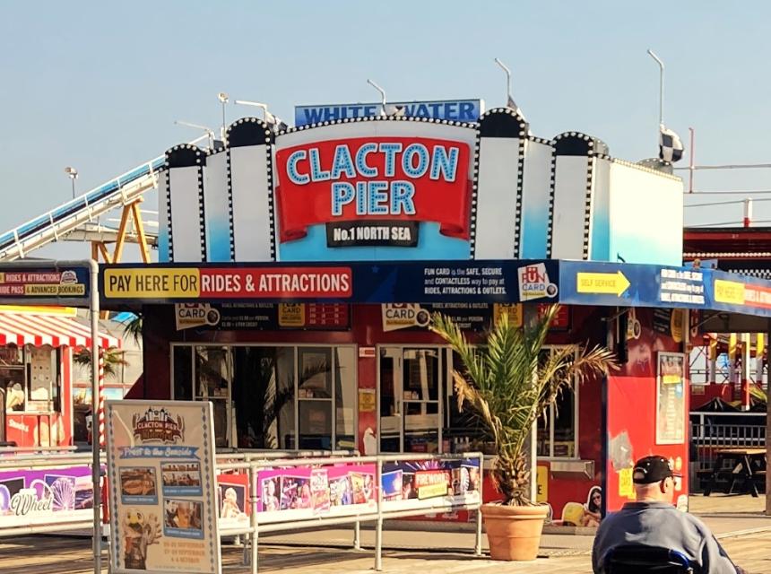 clacton pier arcade signage